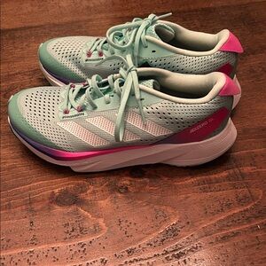 Adidas Women's Adizero SL Mint and Pink Athletic Shoes